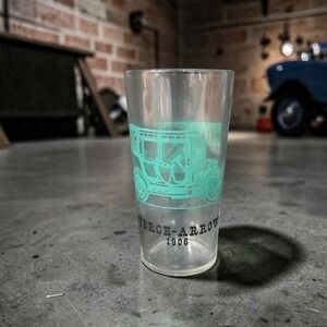Hazel Atlas Cadillac Glass Tumbler, Antique Car Motifs, Pierce-Arrow Design‎